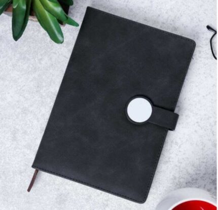 Magnetic Notebook Black Round Clip